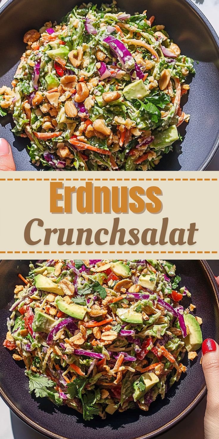 Asiatischer Erdnuss Crunchsalat – würzig & leicht