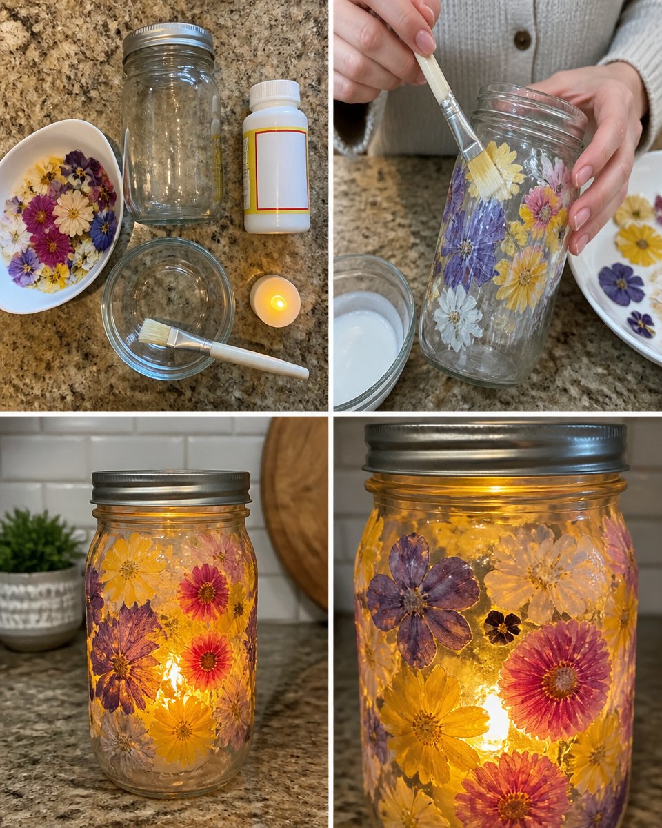 Pressed Flower Lantern 14 Pressed Flower Lantern