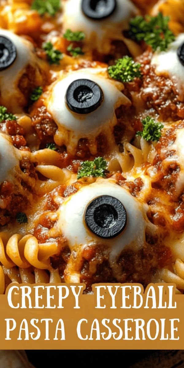 Creepy Eyeball Pasta Casserole