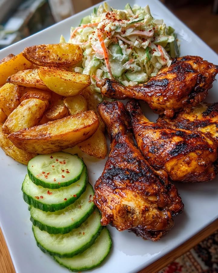 Grilled Chicken & Crispy Potato Plate
