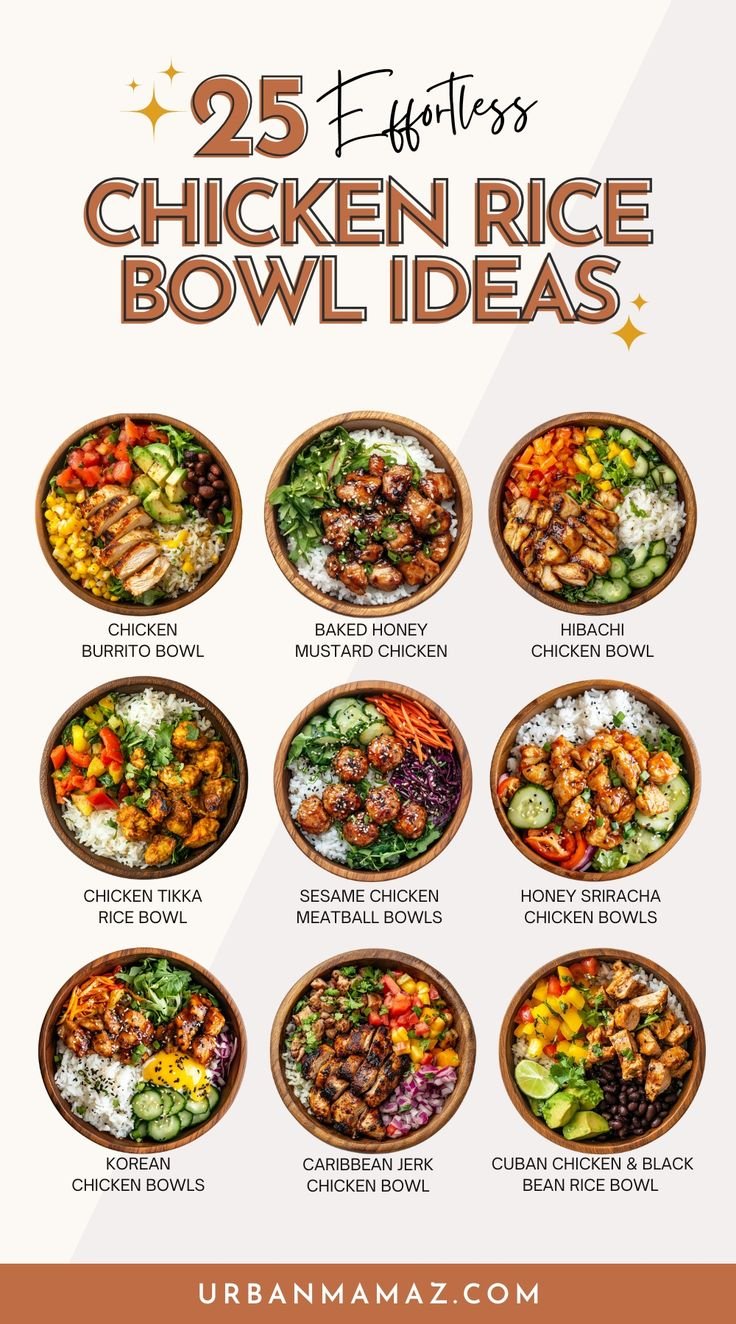 25 Easy Chicken Rice Bowls to Meal Prep
