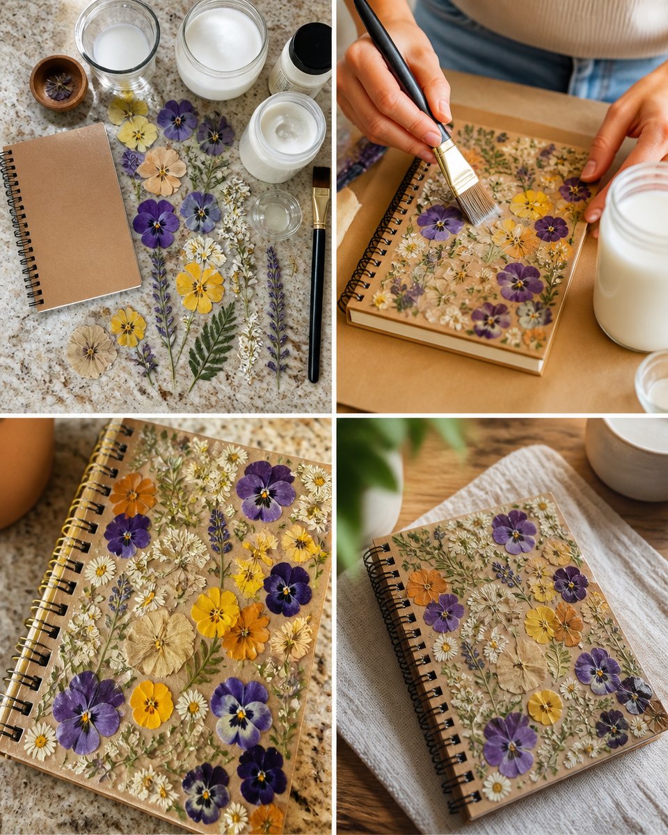 Pressed Flower Journal Cover