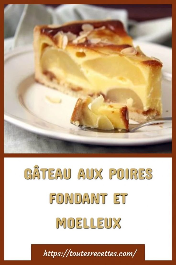 Gâteau aux poires fondant et moelleux