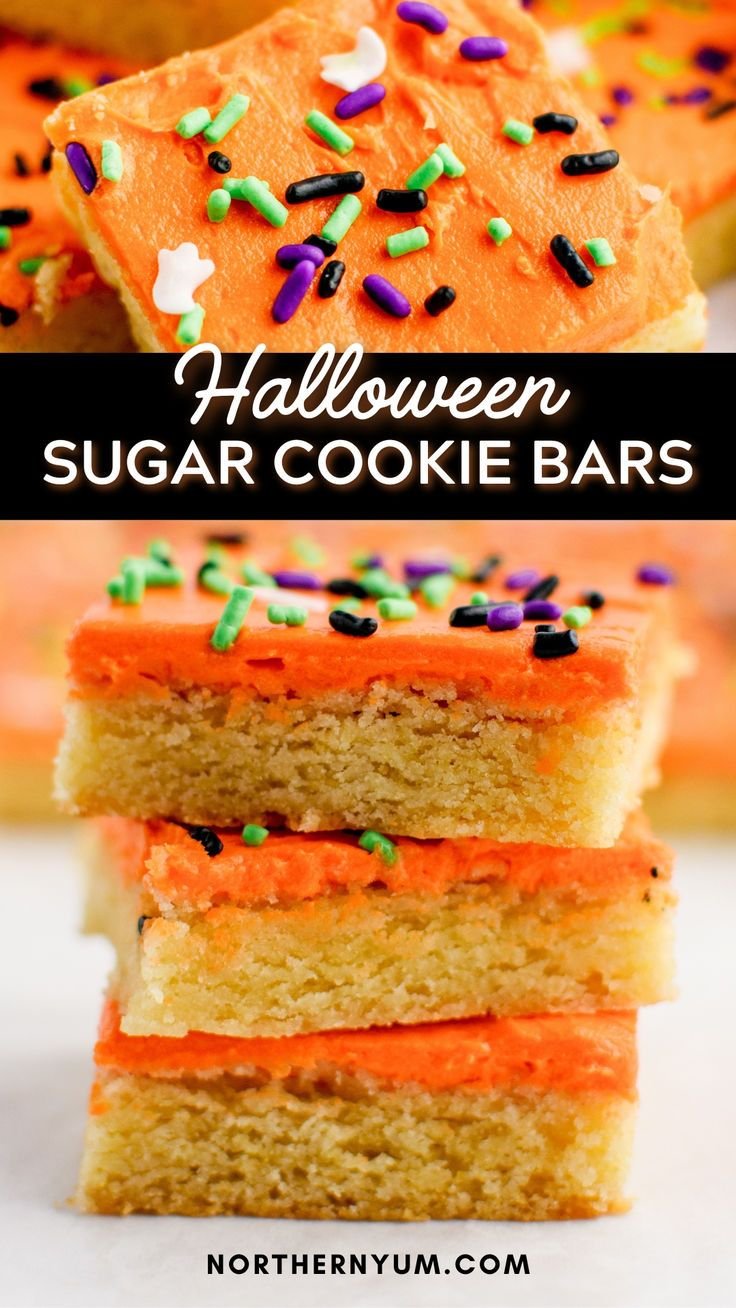 Halloween Sugar Cookie Bars