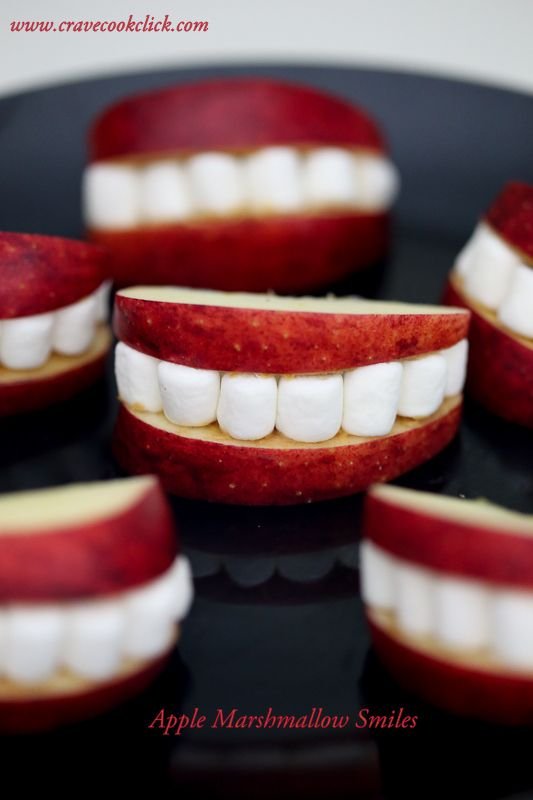 Apple Marshmallow Smiles