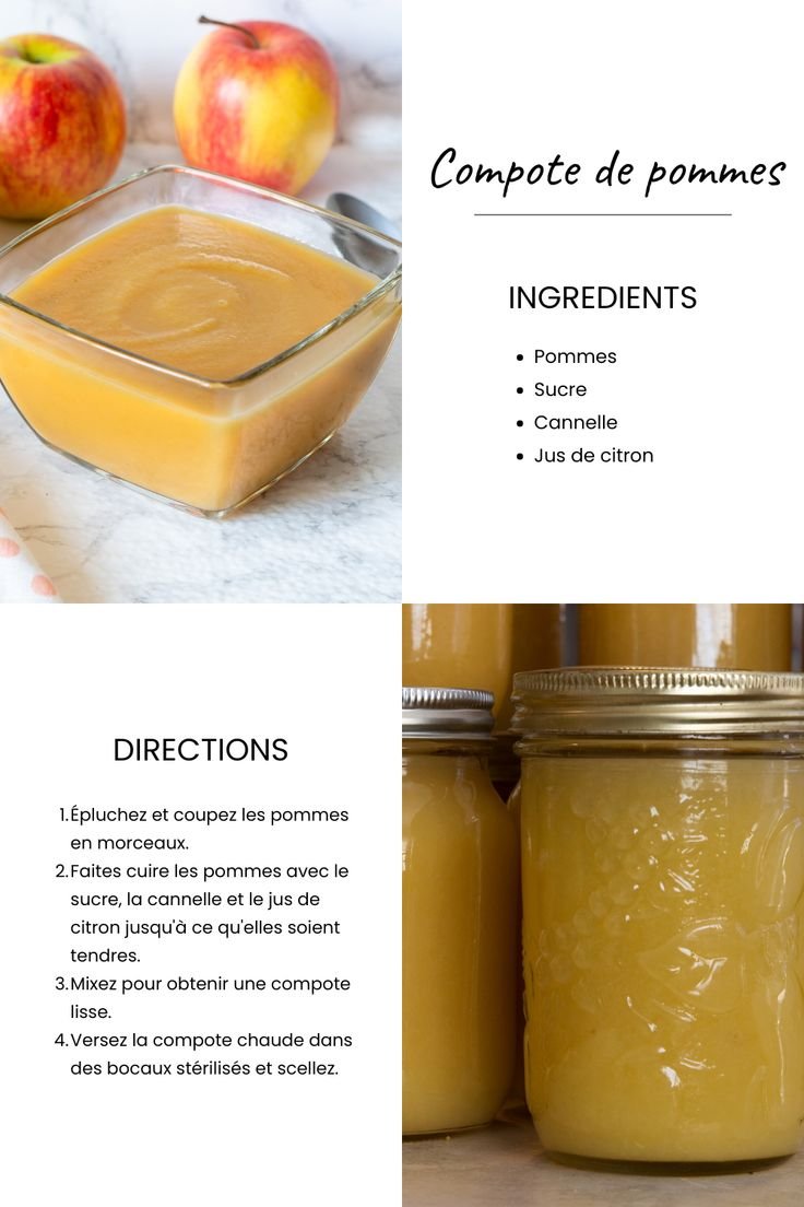 Compote de pommes maison