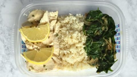 Chicken, Cauliflower, Spinach Meal