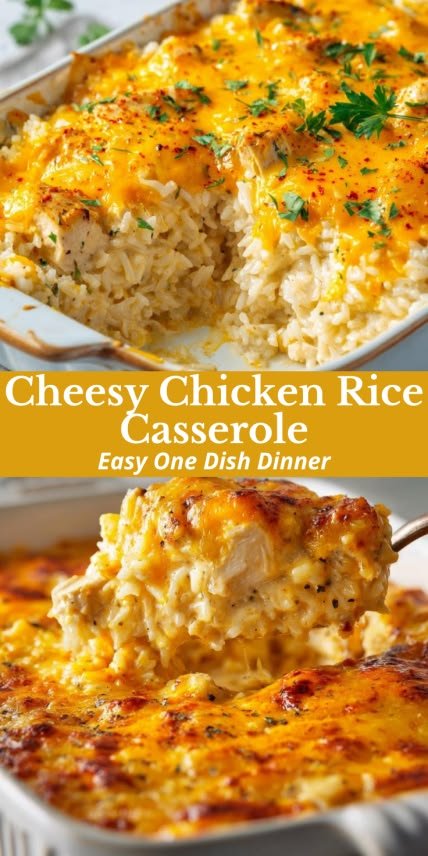 Cheesy Chicken and Rice Bake