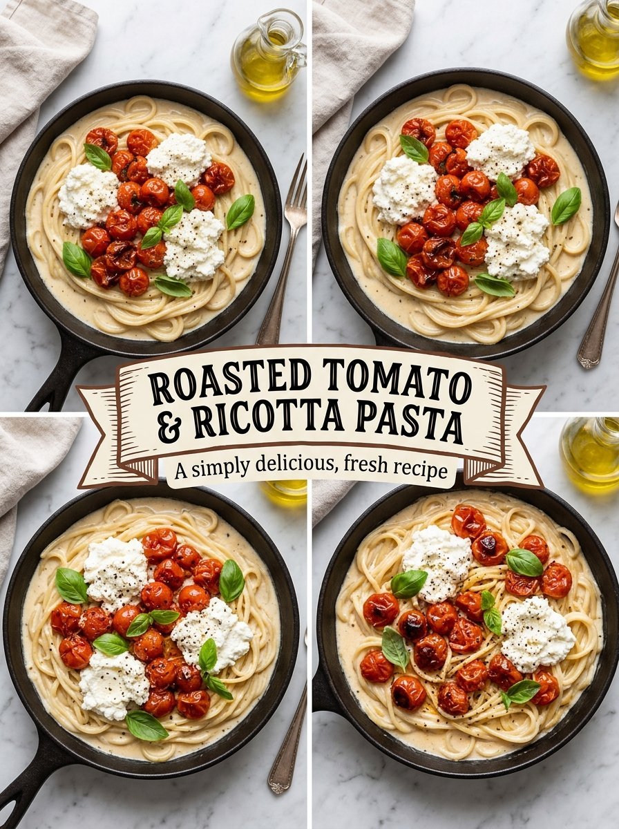Roasted Tomato and Garlic Ricotta Pasta