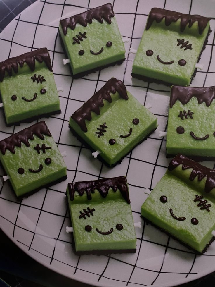 Frankenstein Cheesecake Bars