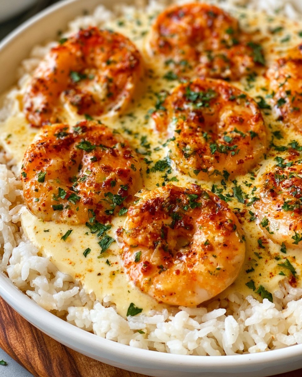 Garlic Butter Shrimp With Rice