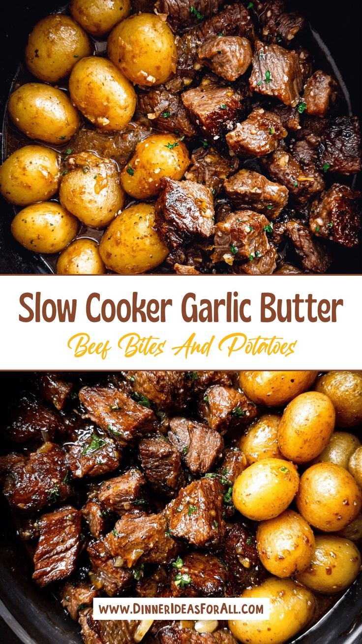 Garlic Butter Beef Bites with Potatoes