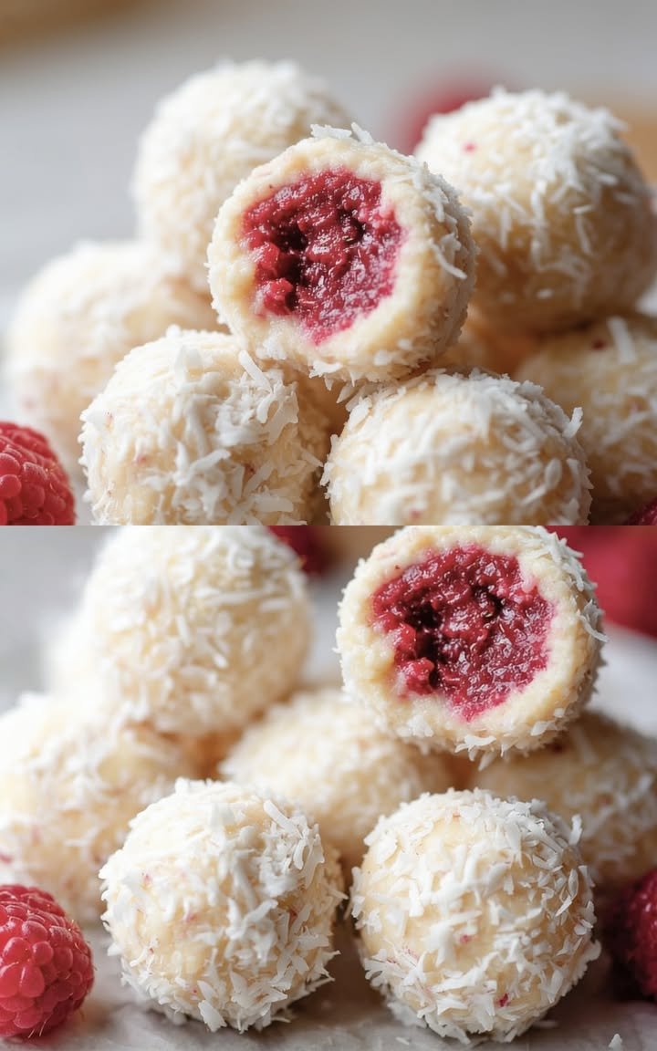 Himbeer-Kokos-Häppchen