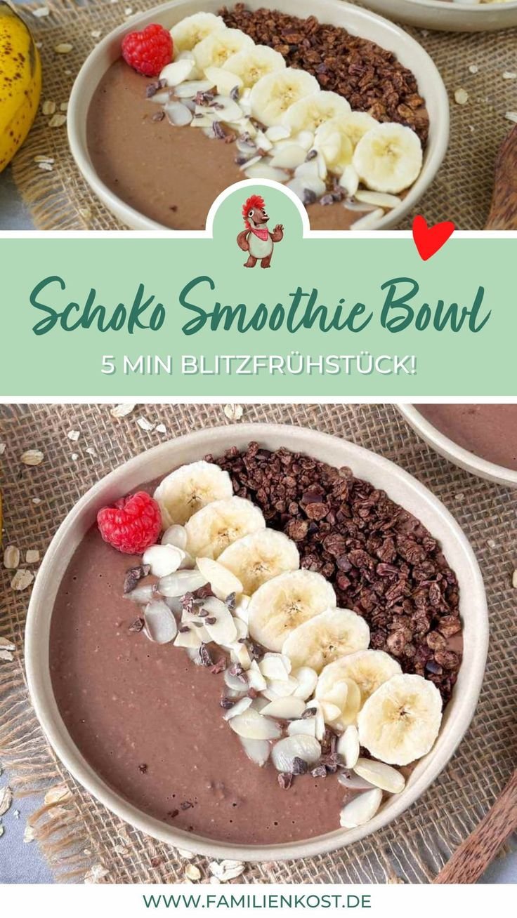 Schoko Smoothie Bowl als leckere Frühstücksidee für Familien 2025