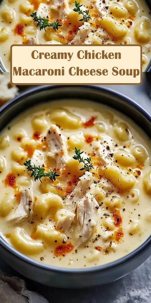 Creamy Chicken Mac & Cheese Soup — Cozy Comfort Food