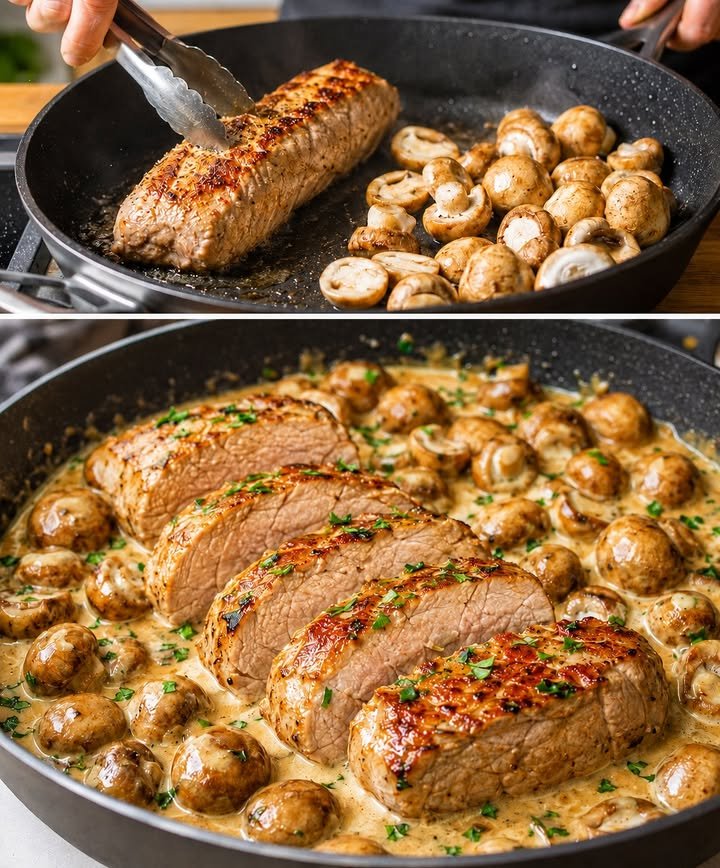 Filetbraten in Frischkäse-Senfsauce