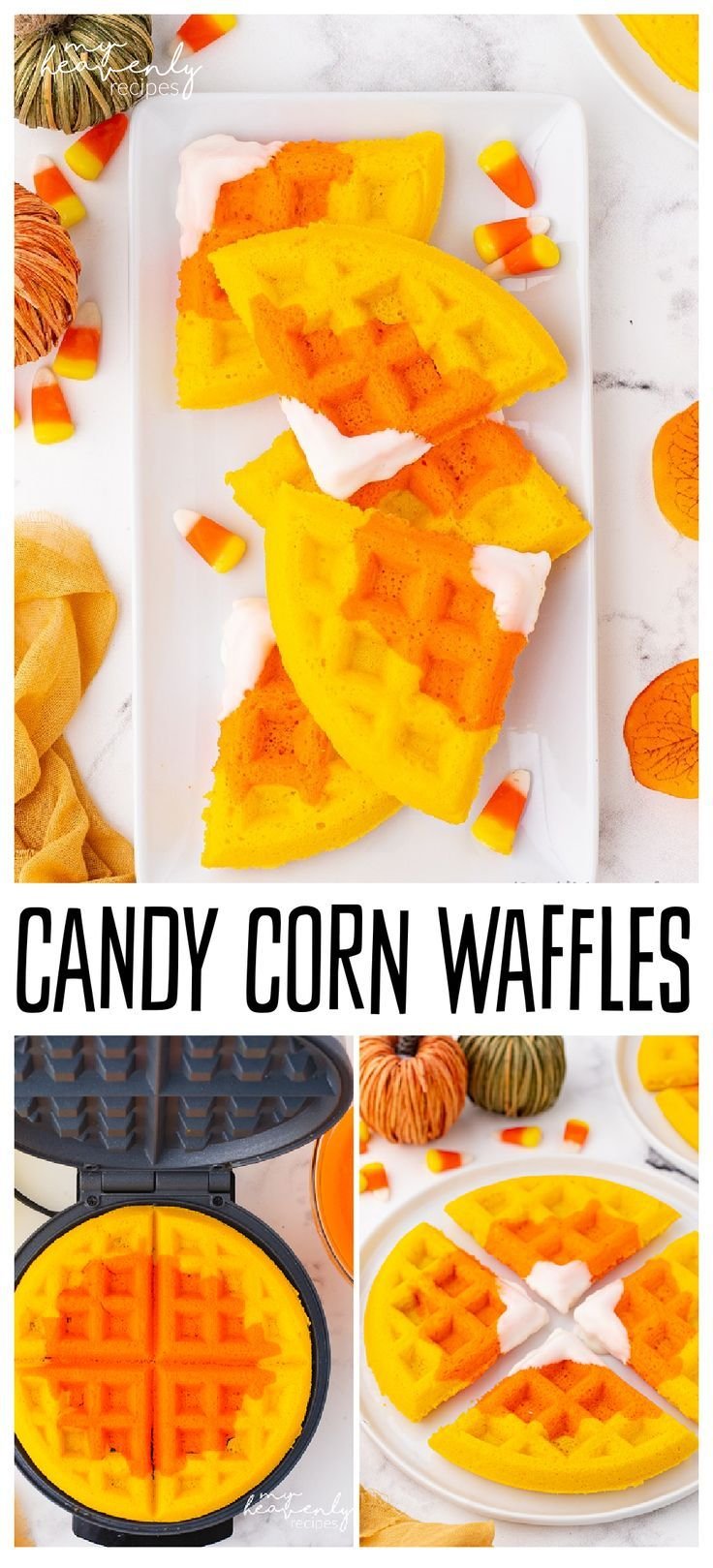 Candy Corn Waffles