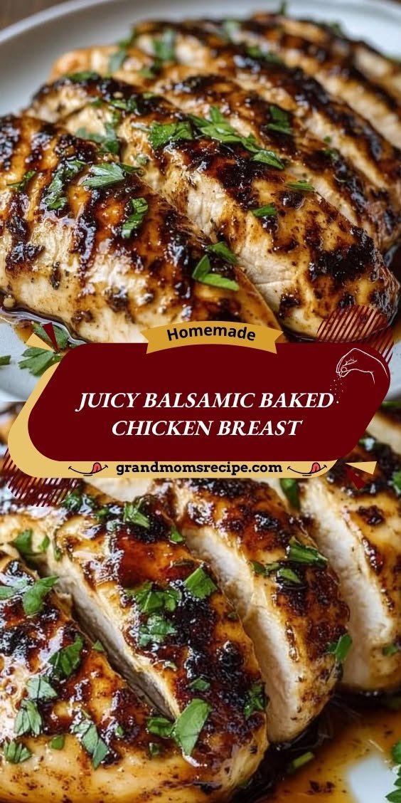 Juicy Balsamic Baked Chicken Breast