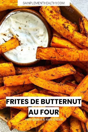 Frites de butternut cuites au four