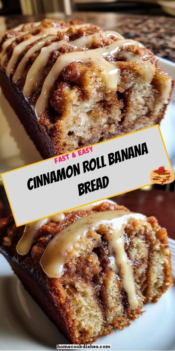 Cinnamon Roll Banana Bread