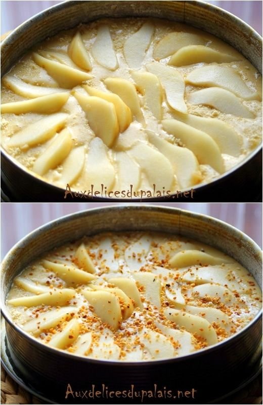 Gâteau moelleux aux poires et amandes · Aux délices du palais