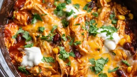 Crockpot Chicken Enchilada Casserole: The Ultimate Cheesy Slow Cooker Comfort Meal