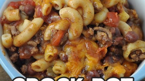 Crock Pot Cheddar Chili Mac