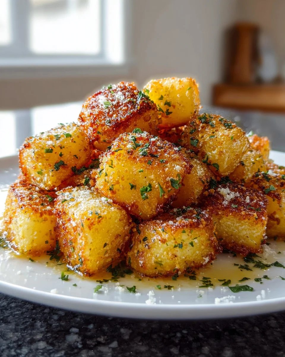 Crispy Parmesan Crusted Potatoes