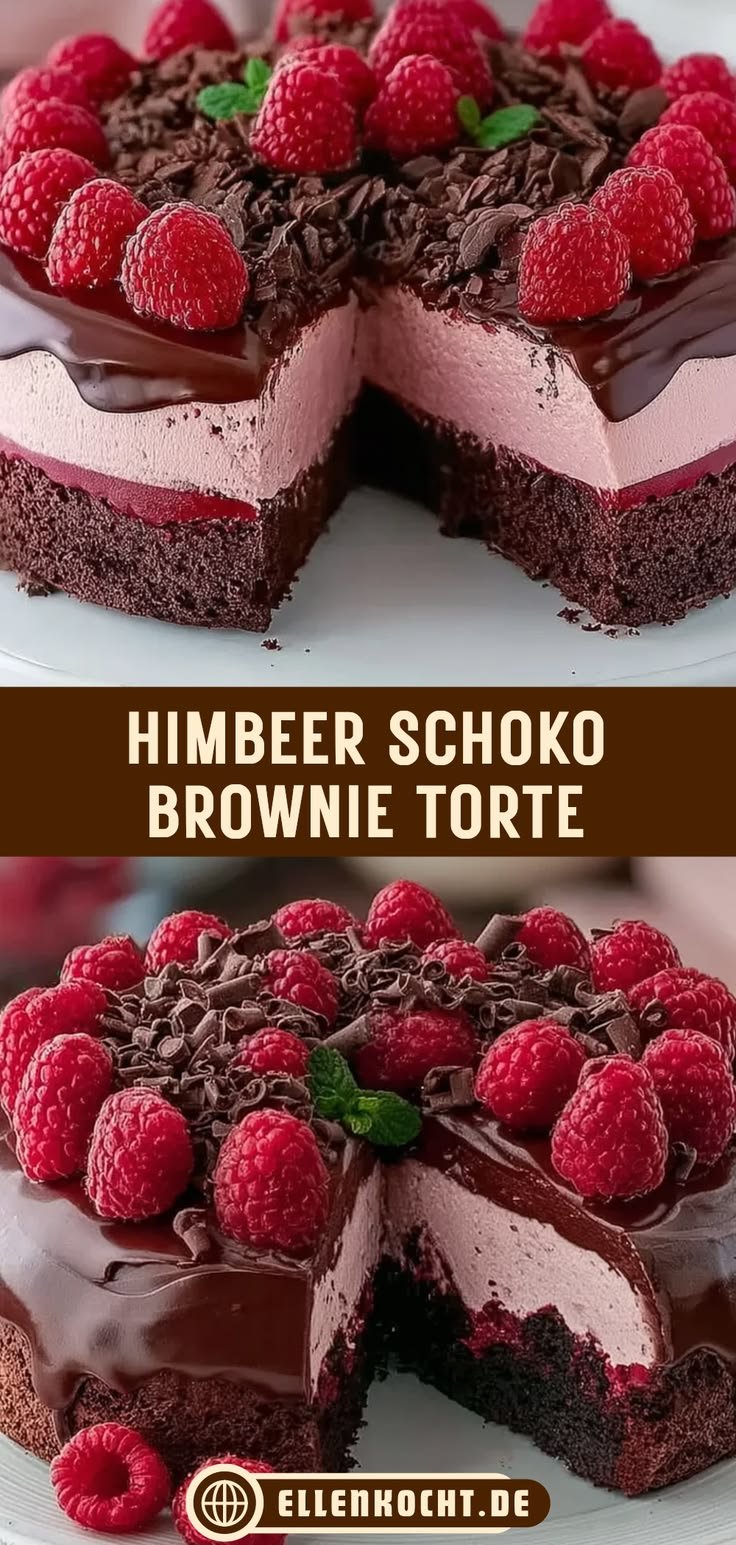 Himbeer Schoko Brownie Torte: Einfaches Rezept für deinen Geburtstagskuchen, Gesundes Kochen