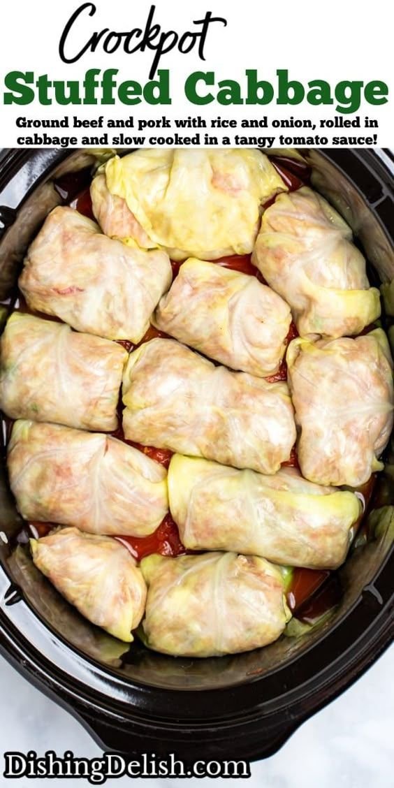 Crockpot Beef Sausage Cabbage Rolls
