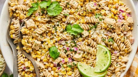 High Protein Street Corn Pasta Salad