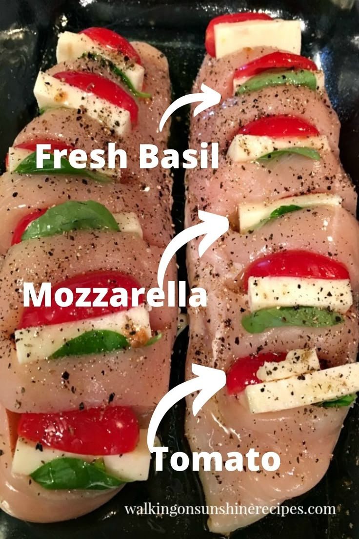 Hasselback Chicken Stuffed with Cheese, Tomatoes and Basil