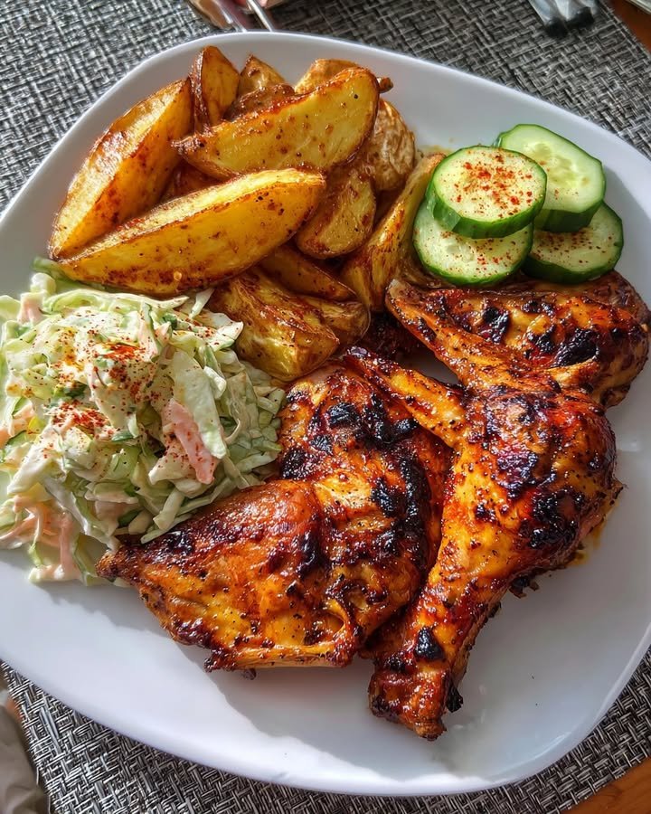 Peri-Peri Chicken with Crispy Potato Wedges