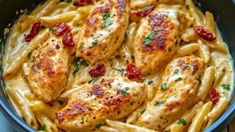 Easy Marry Me Chicken Pasta Recipe with Creamy Garlic Parmesan