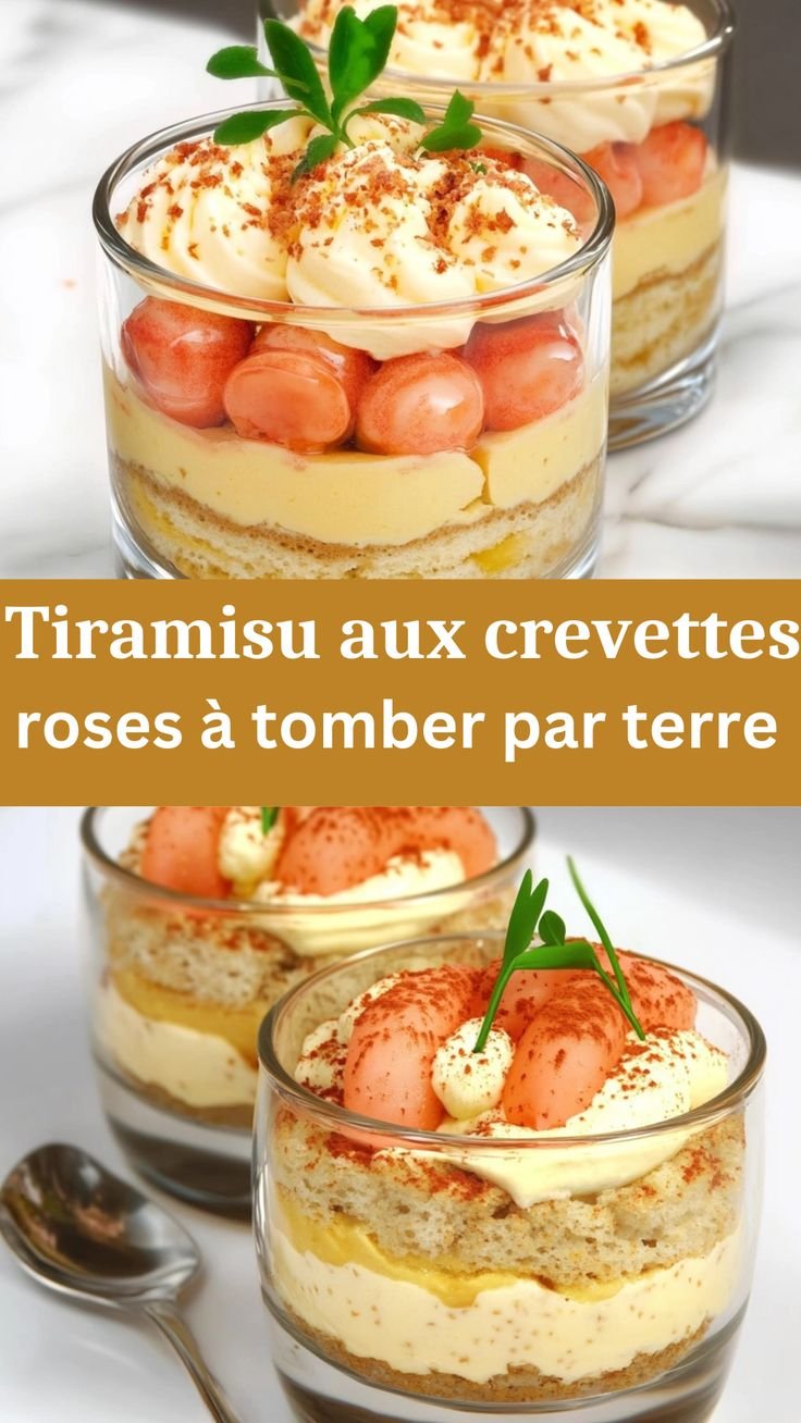 Tiramisu aux crevettes roses à tomber par terre
