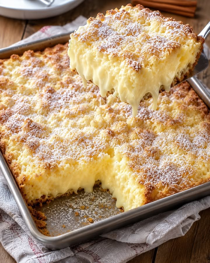 Cremiger Vanillepudding Streuselkuchen vom Blech