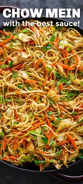 Chicken Chow Mein with Best Chow Mein Sauce!