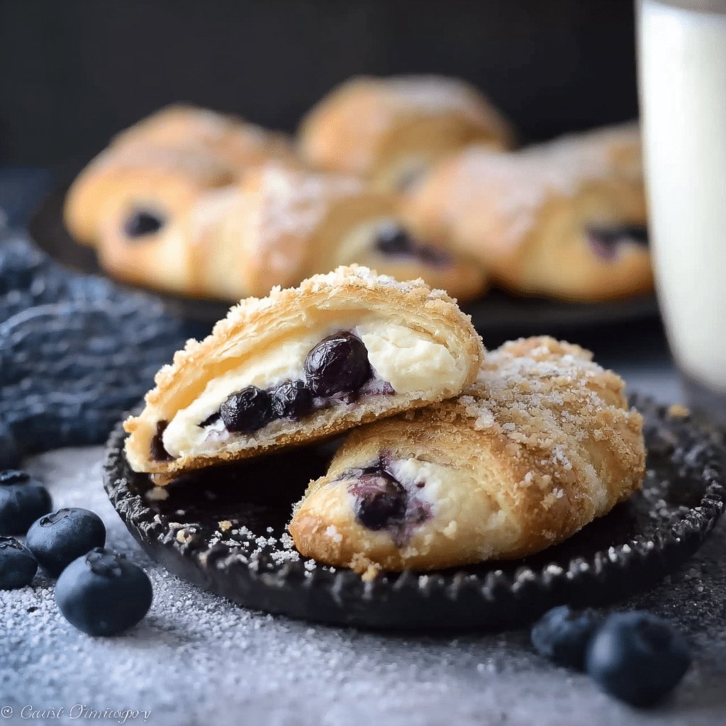 Blueberry Cheesecake Crescent Rolls