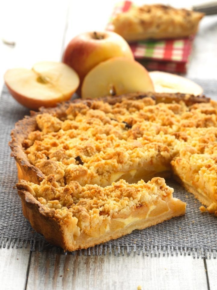 La tarte streusel aux pommes, un dessert croustillant et gourmand