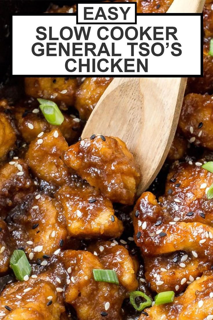 Easy Slow Cooker General Tso's Chicken - Chef Savvy