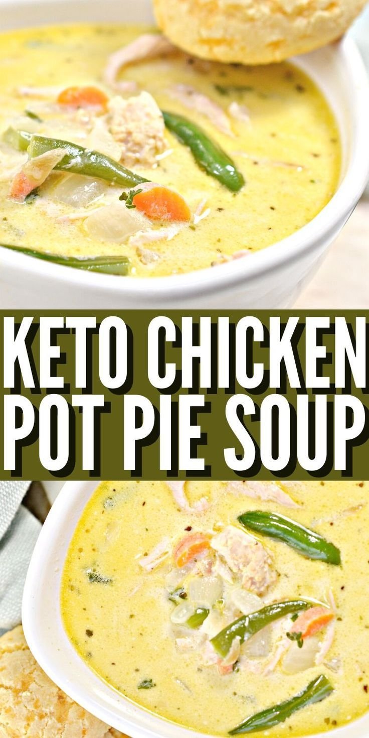 Keto Chicken Pot Pie Soup