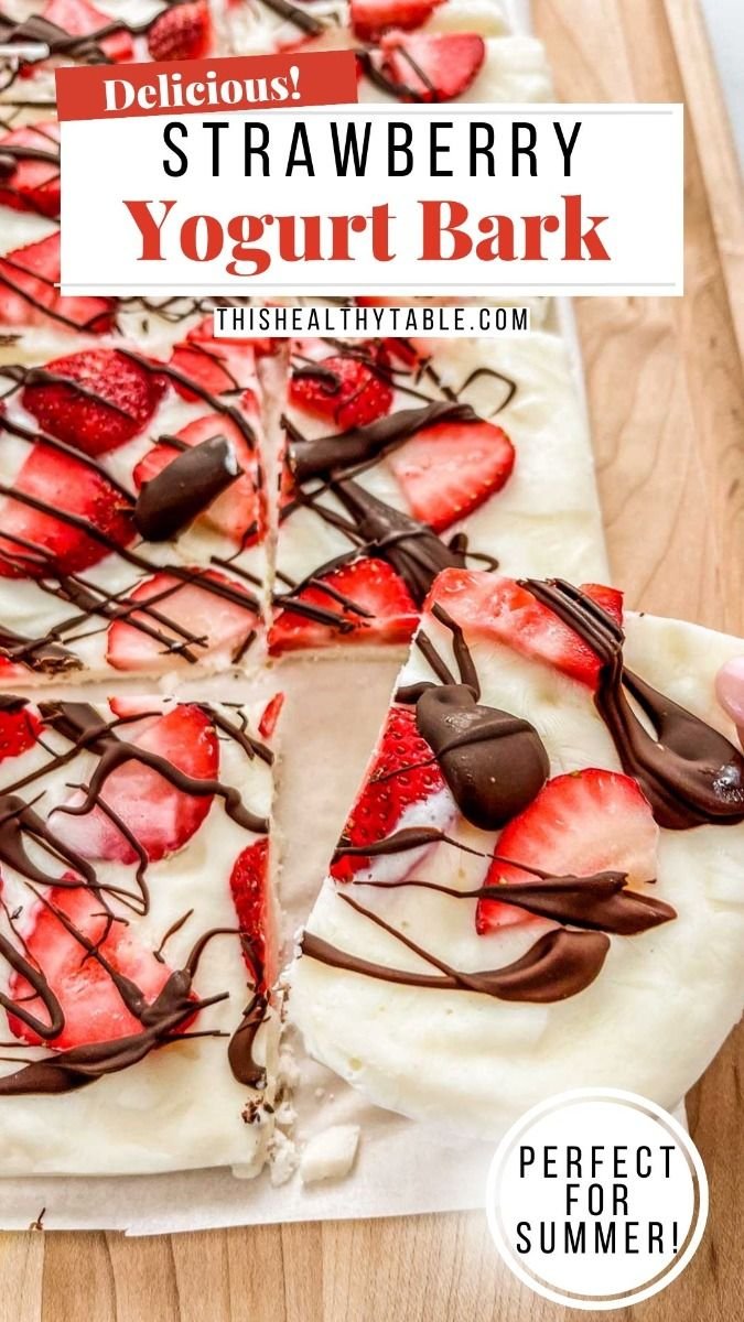 Dark Chocolate Strawberry Yogurt Bark