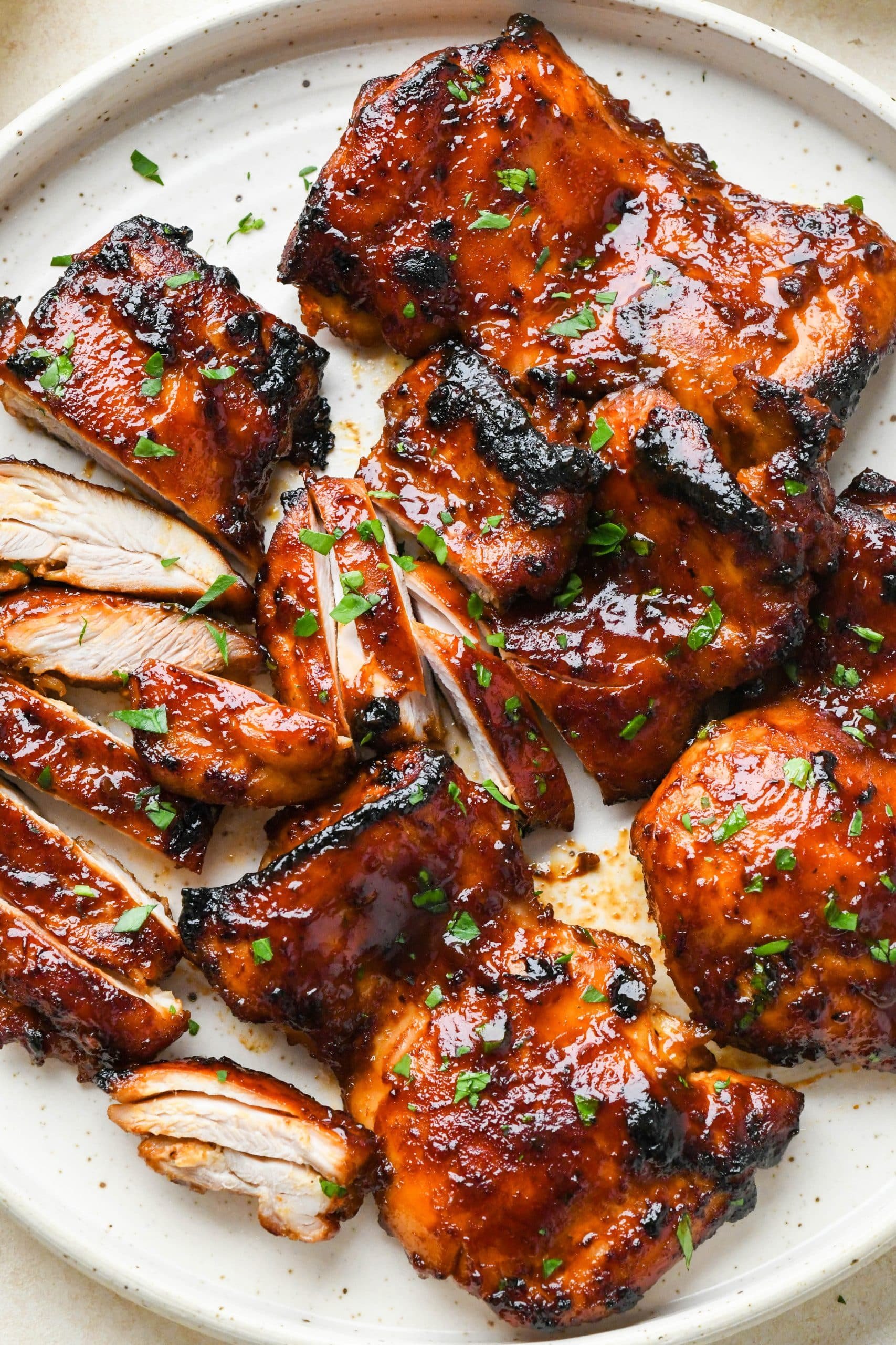 Caramelized BBQ Chicken Thighs in the Oven