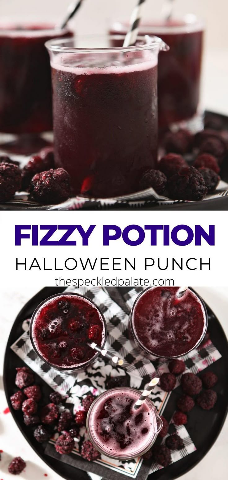 Fizzy Purple Potion Halloween Punch