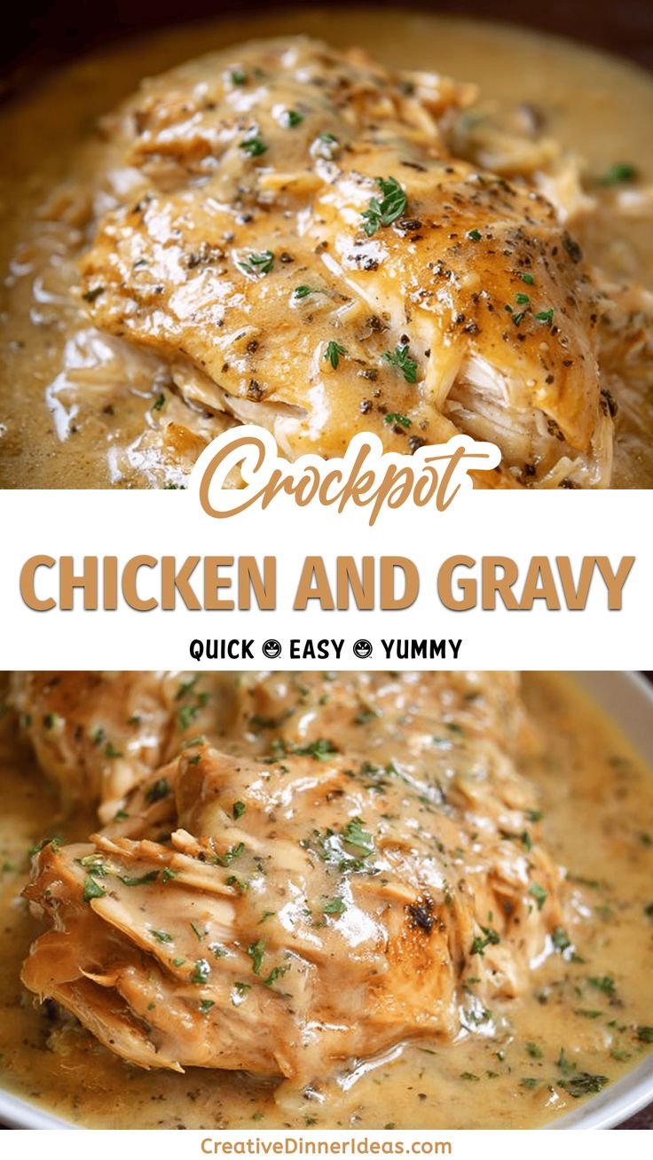 Creamy Crockpot Chicken with Gravy
